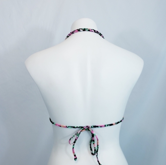 Tori Praver Ditsy Floral Bikini Top Pink Rare Hard to Find - Picture 5 of 7